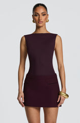 Edna Mini Skirt - Plum