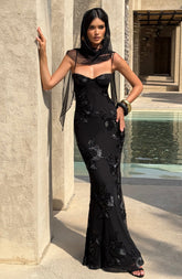 Nefertiti Maxi Dress - Black
