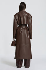 Bridget Trench Coat - Plum Brown